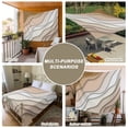thumbnail image 6 of Beige Ombre Large Tapestry for Bedroom Wall Hanging Tapestry, Modern Geometric Abstract Aesthetic Cream Ceiling Backdrop Tapestries Poster Blanket Wall Decor for Teens Room Living Room Dorm 85" x 90", 6 of 8