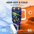 thumbnail image 4 of Skeleton Dinosaur T-Rex 40 Oz Tumbler with Handle and Straw Lid, Stainless Steel Insulated Travel Coffee Mug, Vacuum Insulated Water Bottle for Home, Office, Car, Keep Hot/Cold for Hours, 4 of 8
