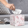 thumbnail image 6 of Gaeub Cute Piggy Ballerina Print Leather Tissue Box Cover Square,Tissue Holder,Leather Paper Case,PU Leather Tissue Box Holder Decorative for Bathroom, Home Office Decor, 6 of 7