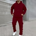 thumbnail image 2 of BOOMNY Men Sweatsuits Set Plus Size Hoodies Sweatpants 2Pcs Gym Sweat Suits Running Jogging Fall Winter Athletic Tracksuit Outfits, 2 of 7