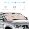 thumbnail image 3 of DouZhe Car Sunshades for Windshield, Cute Mountains Humps Spruce Pattern Car Sun Shade Block Heat and UV Rays, 55" x 30", 3 of 8
