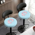 thumbnail image 3 of ZIATUBLE Ocean Dolphins Bar Stool Cover Cushion Soft Chairs Decorative Cover 2 Pcs Wear Resistant Size M Dust Protective Cover Stretch Circle Chair Slipcover Padded Bar Stool Covers Round, 3 of 6