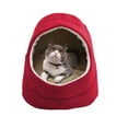 thumbnail image 3 of GOOPAWS Covered Cat & Dog Bed, Burgundy, 3 of 7