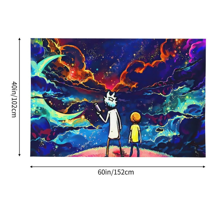 Tapestry Rick and Tapestries Morty living room bedroom wall cloth photograph background wall bedside art 60 X 40 inch Walmart