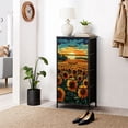 thumbnail image 6 of Dresser for Bedroom with 4 Storage Drawers Sunflower Field Sunrise Vibrant Colors Scenic Sky Dressers Chest of Drawers Steel Framed Fabric Closet Organizers for Dorm Entryway, 6 of 8