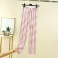 thumbnail image 2 of JJHGVB Striped Pants Women Night Pants for Women Wide Leg Pajama Pants for Women Light Weight Pants for Women Cotton Pants for Women Loose Fit Lightweight Pants for Women Womens Pants Casual Pink M, 2 of 4