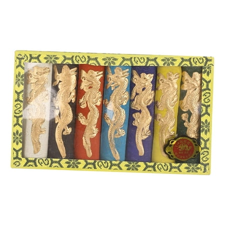 7x Ink Block Pigment Ink Sticks Set, Chinese Traditional Calligraphy, Paint Solid Inks Calligraphy Ink for Lettering Drawing