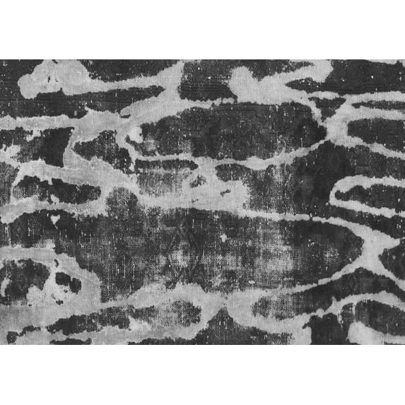 Ahgly Company Indoor Rectangle Abstract Gray Modern Area Rugs, 5' x 7'