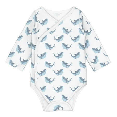 

Coaee Party Shark Cute for Soft Cotton Baby Long-Sleeve Bodysuit Girls Boys Bodysuit Romper