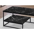 thumbnail image 2 of Monarch Specialties Table Set, 3pcs Set, Coffee, End, Side, Accent, Living Room, Metal, Laminate, Black Marble Look, Contemporary, Modern, 2 of 4
