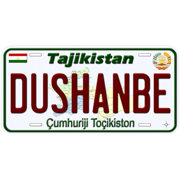Tajikistan Dushanbe Custom Novelty Car License Plate