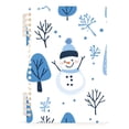 thumbnail image 7 of FORMRS 1-Subject Spiral Notebook 8" x 5" College Ruled 60 Refillable Sheet A5 Hard Cover, Simple Cartoon Snowmen, 7 of 7