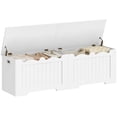 thumbnail image 2 of Hzuaneri Extra Large Storage Chest, 59" Lift Top Storage Bench with 2 Safety Hinges, Entryway Shoe Bench, Supports 330 lb, Easy Assembly, White, 2 of 7