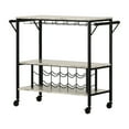 thumbnail image 2 of South Shore Maliza Bar Cart, in Faux Carrara Marble, 2 of 12