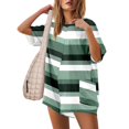 thumbnail image 3 of YDLCAFD Women Gradient Print Short Sleeve Jumpsuit Short Loose Backless Jumpsuits Rompers XXL, 3 of 7