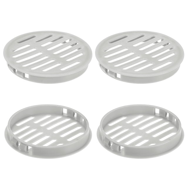 Uxcell 4-Pack Respiraderos de Soffit Redondos, 80mm/3.1 Pulgadas Plástico para Baño/Hogar/Oficina