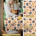 thumbnail image 5 of Football Leaf Beige Pattern Round Tablecloth 70"x70", Wrinkle Resistant Wipeable Table Cover for Kitchen Dining Room Picnic Patio and Party, 5 of 6