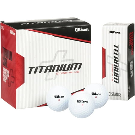 Wilson Titanium Golf Balls, 18 Pack (Best Golf Ball On The Market 2019)