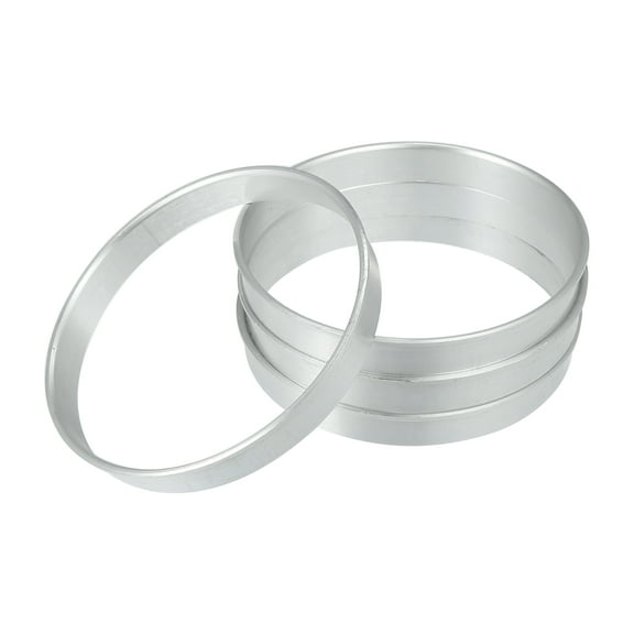 Unique Bargains 4 Pcs 73.1mm to 71.6mm Universal Car Hub Centric Rings Silver Tone