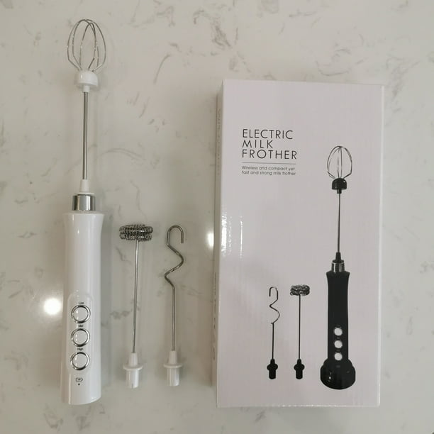 Batidora de mano eléctrica pequeña para el hogar, batidora de huevos con carga USB, soporte para hornear leche