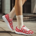 thumbnail image 3 of COEQINE Santa Claus Red Women Sneakers Running Walking Shoes White Sole Christmas Ho Ho Ho Tennis Shoes for Travel Casual Mesh Breathable Trainers Xmas Footwear, 3 of 7