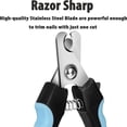 thumbnail image 5 of Cortaúñas y recortadores para mascotas para perros o gatos, con protector de seguridad rápido para evitar cortar demasiado las uñas de los pies, maquinilla de afeitar afilada, 5 of 5