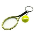 thumbnail image 2 of Soumake Simulation Mini Tennis Racket Ball Keychain Pendant Bag Key Ring Accessories, 2 of 4
