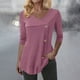 thumbnail image 2 of Tops bohemios sin mangas,Blusa tipo túnica con cuello en V para mujer, manga larga, estampado geométrico, informal, de poliéster, con botones delanteros, para el hogar o la oficina, sopatenor, 2 of 9