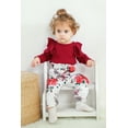 thumbnail image 4 of Younger Tree Infant Toddler Baby Girl Fall Long Sleeve Romper Pants Headband Clothes Outfits, 4 of 9