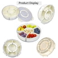 thumbnail image 4 of Bandeja dividida para servir aperitivos CEIPET, giratoria, 4,5 L con tapa, 4 of 4