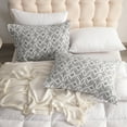 thumbnail image 4 of 2 Pack 100% Cotton Pillow Sham, Breathable 3 Layer Gauze Pillow Covers with Envelope Closure, Standard, 20 x 26 Inch with 1 Inch Flange, Rhombus pattern, 4 of 9