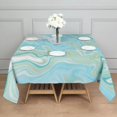 thumbnail image 3 of Square Tablecloth, Waterproof Polyester Table Cover, Wrinkle Resistant & Washable Fabric for Dining, Kitchen, Picnic, 42x42in(107x107cm), Liquid & Marble Print, 3 of 6