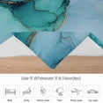 thumbnail image 6 of Marble Texture Flannel Blanket for Bed,Travel and Camping, Blue Green Gold Abstract Wave Modern Style Super Soft Cozy Blanket for All Seasons 32"x48", 6 of 7