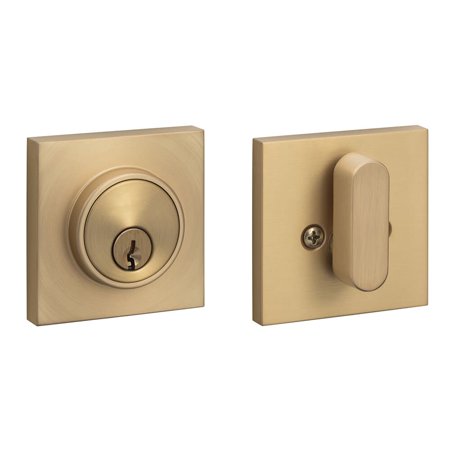 Sure-Loc Db201-Smd Modern Solid Brass Single Cylinder Keyed Entry Deadbolt - Brass
