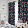 thumbnail image 5 of Blackout Kids Curtains,Dinosaur and Bone Silhouette Pattern Childrens Insulated Curtains Set Of 2,Bedroom Essentials,Toddler Room Decor 52"x84", 5 of 5