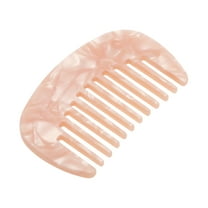 Unique Bargains Hair Comb Wide Tooth Anti-Static Pocket Size Comb for Thick Curly Hair Detangling Comb Light Pink