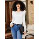 thumbnail image 4 of Suéter para Mujer de Manga Larga con Cuello en V Unitalla Sweater Dama de Punto Abrigo Sueteres Sueter Casual Formal Elegante Jersey, 4 of 5