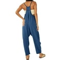 thumbnail image 5 of STARVNC Women Solid Color V Neck Sleeveless Pockets Jumpsuit, 5 of 9