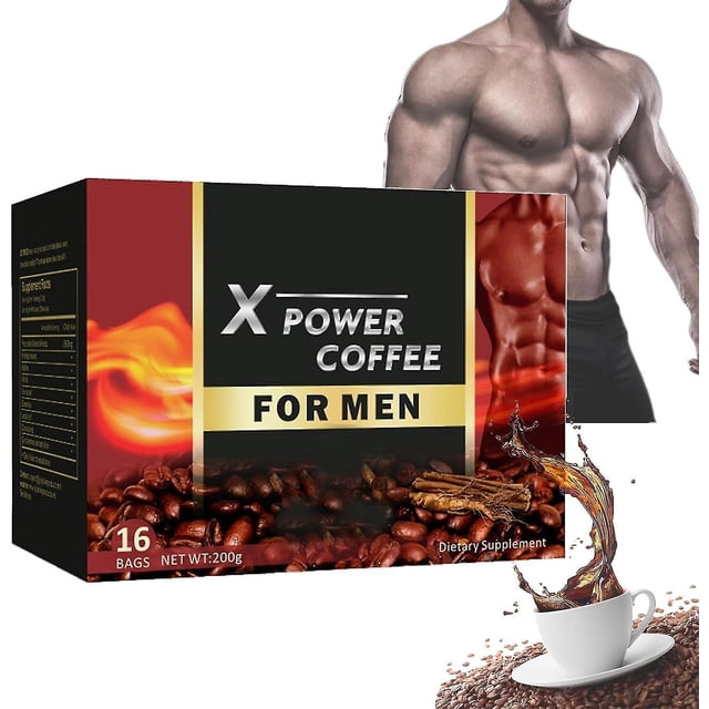 X Power Coffee, X Power Coffee para hombres, Ginseng y maca, el secreto para tener hombres fuertes, café negro con maca X Power Coffee