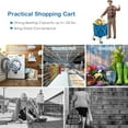 thumbnail image 6 of Costway Folding Shopping Cart Utility with Water-Resistant Removable Canvas Bag Blue, 6 of 10