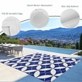 thumbnail image 3 of Retro Rhombus Outdoor Rug for Patio/Deck/Porch, Non-Slip Large Area Rug 6 x 9 Ft, Morocco Abstract Geometric Art Navy Blue Indoor Outdoor Rugs Washable Area Rugs, Reversible Camping Rug Carpet Runner, 3 of 8