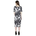 thumbnail image 4 of Moomaya Casual Party Bodycon Dresses For Women Printed Short Sleeve Midi Dress, 4 of 8
