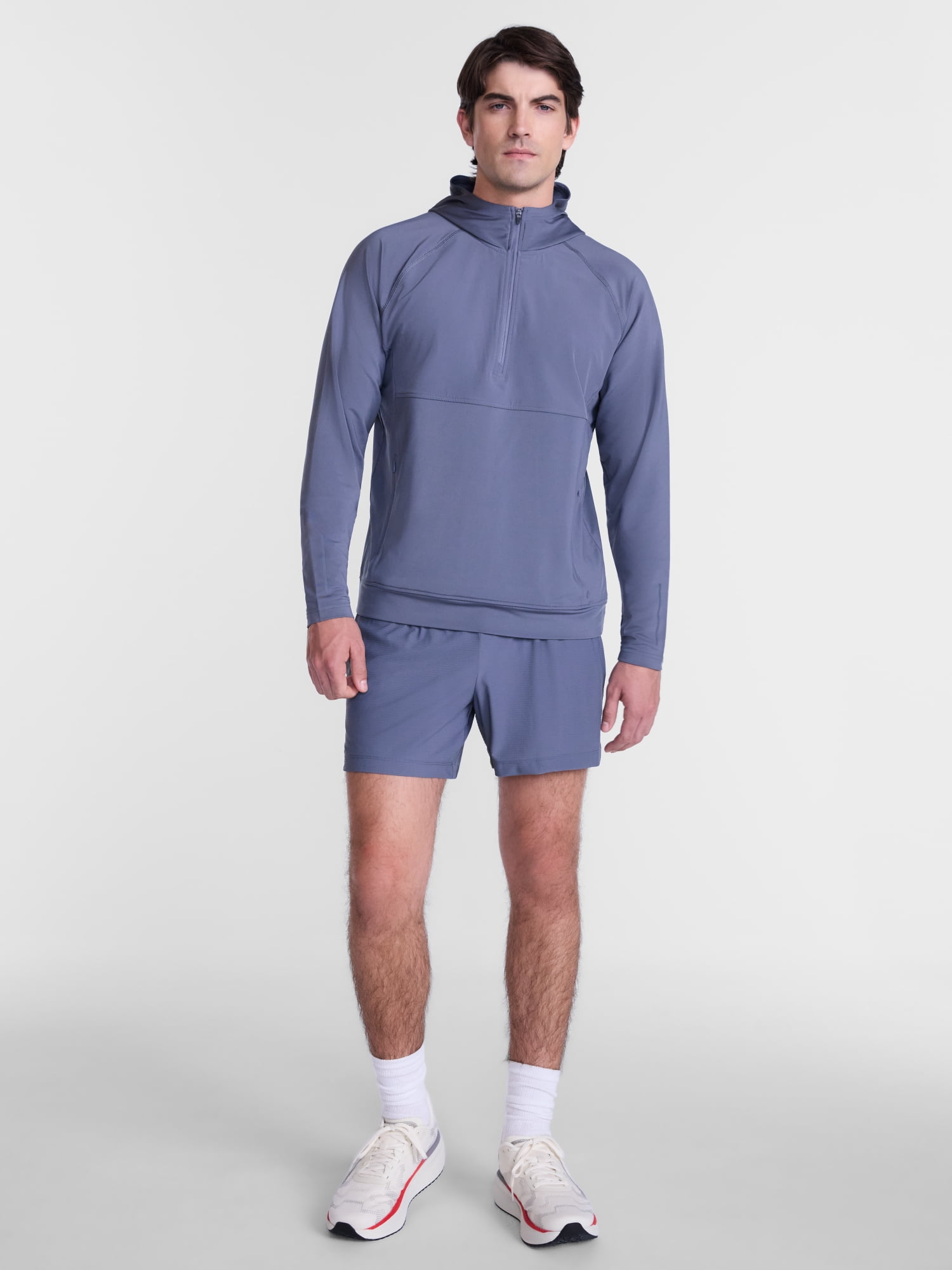 Avia Men's and Big Men's Hooded Half Zip Pullover, Sizes XS-4XLT