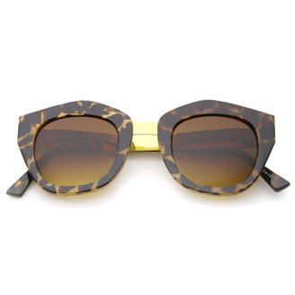 sunglassLA Unisex Bold Metal Temple Square Colored Mirror  display picture 1