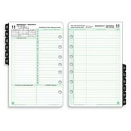 Day-timer DTM10801 Calendar Refill- Jan-Dec- 2PPD- Portable- 3-.75in.x6-.75in.