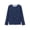 Navy Floral, variant on Cooltree Crewneck T-Shirt for Girls - Pink Ditsy Floral Soft Pointelle Long Sleeve Pullover Stylish Tops Size 8
