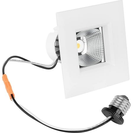 

Rayhil Sonic 4 Square Recessed LED Downlight Retrofit 12W E26 Base 3500K Soft White