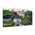 thumbnail image 3 of Trademark Fine Art Cheryl Bartley American Folk Art Seaside With Angel Canvas Wall Art - 12x24, 3 of 5