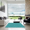 thumbnail image 7 of Ahgly Company Machine Washable Indoor Square Transitional DarkCyan Green Area Rugs, 6' Square, 7 of 7
