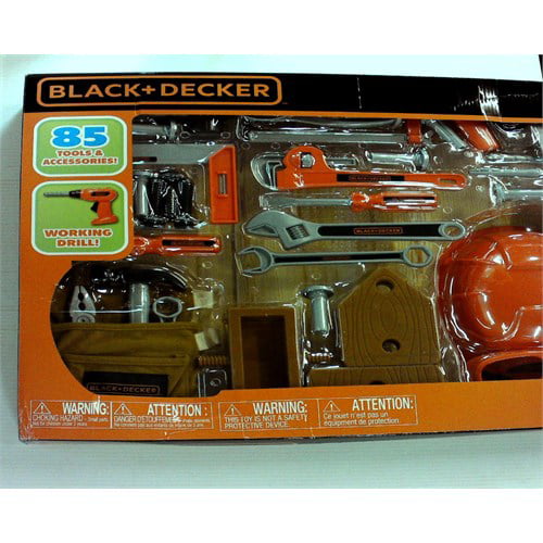 85 Pieces NIB Black & Decker Junior Deluxe Tool Set 